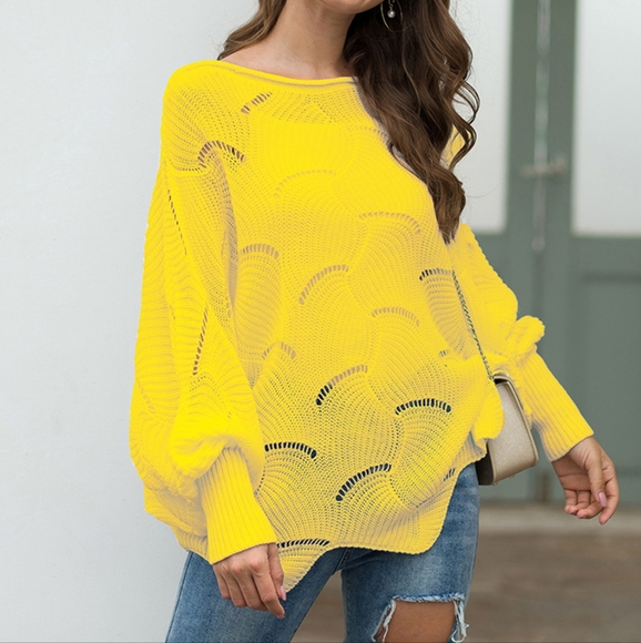 Lantern Glow Knit Top - Yellow - Picture 4 of 5